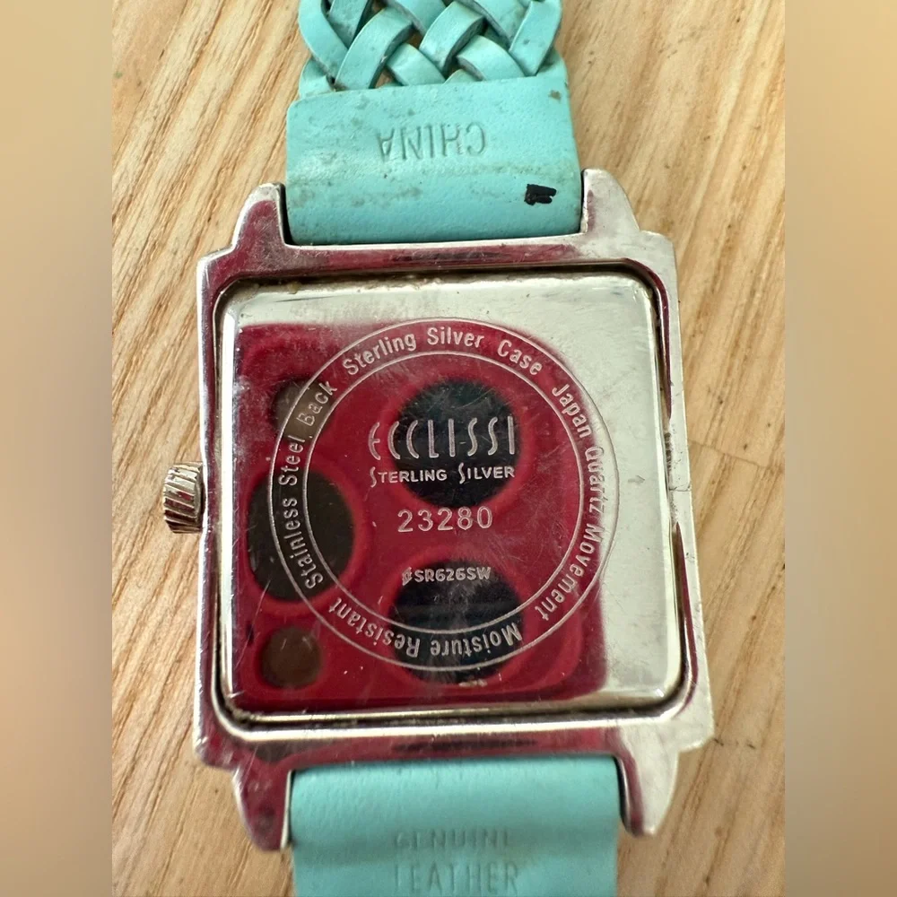 Vintage ECCLISSI ladies 925 Sterling silver watch NEW BATTERY